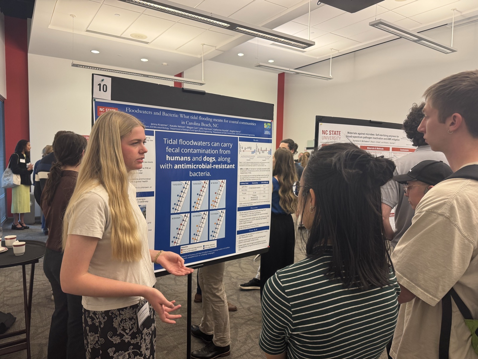 Poster presentation on fecal and antimicrobial resistant bacteria from tidal flooding at NC State