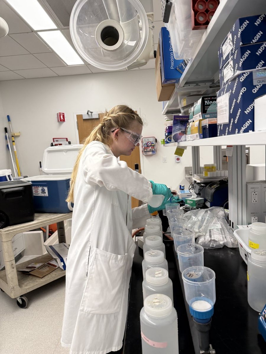 Jenna working in the lab